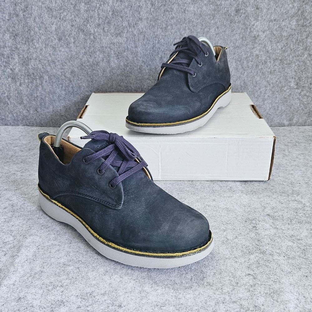 Samuel Hubbard Market Cap Mens 8.5 Navy Blue Nubuck Leather Oxford Shoesβ